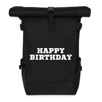 Happy Birthday - Rolltop Rucksack - Schwarz - Vorne