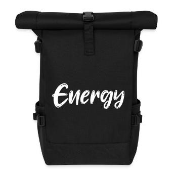 Energy: Positive, in a good mood - Roll Top Backpack - black - Front