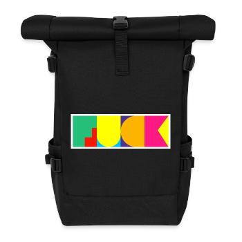 Mot en f drôle de pop art - Sac à dos roll top - noir - Devant