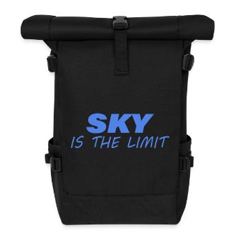 SKY IS THE LIMIT - Rolltop Rucksack - Schwarz - Vorne