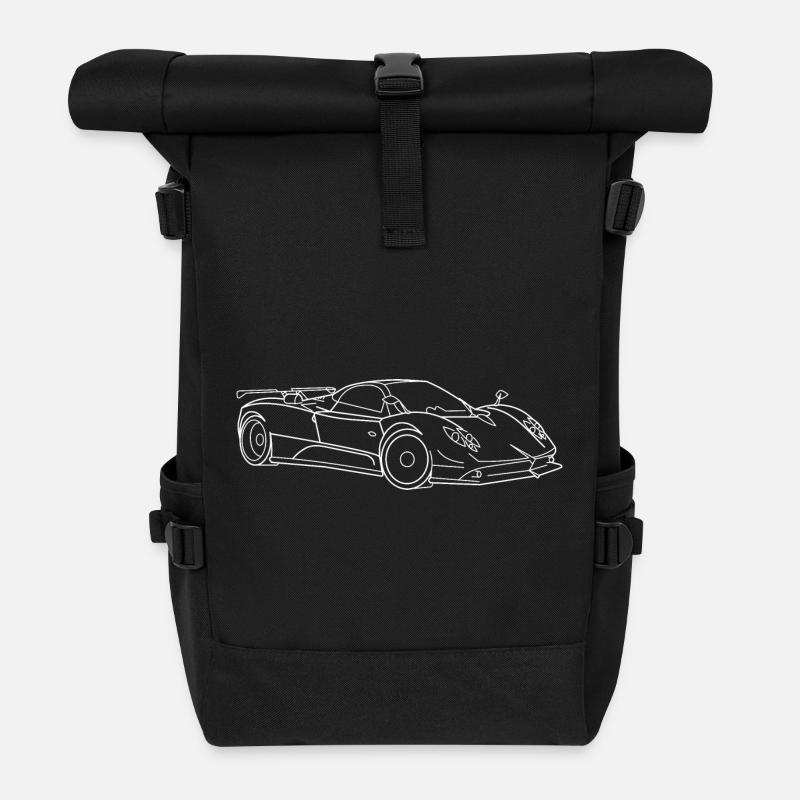 Pagani Zonda - Roll Top Backpack - black