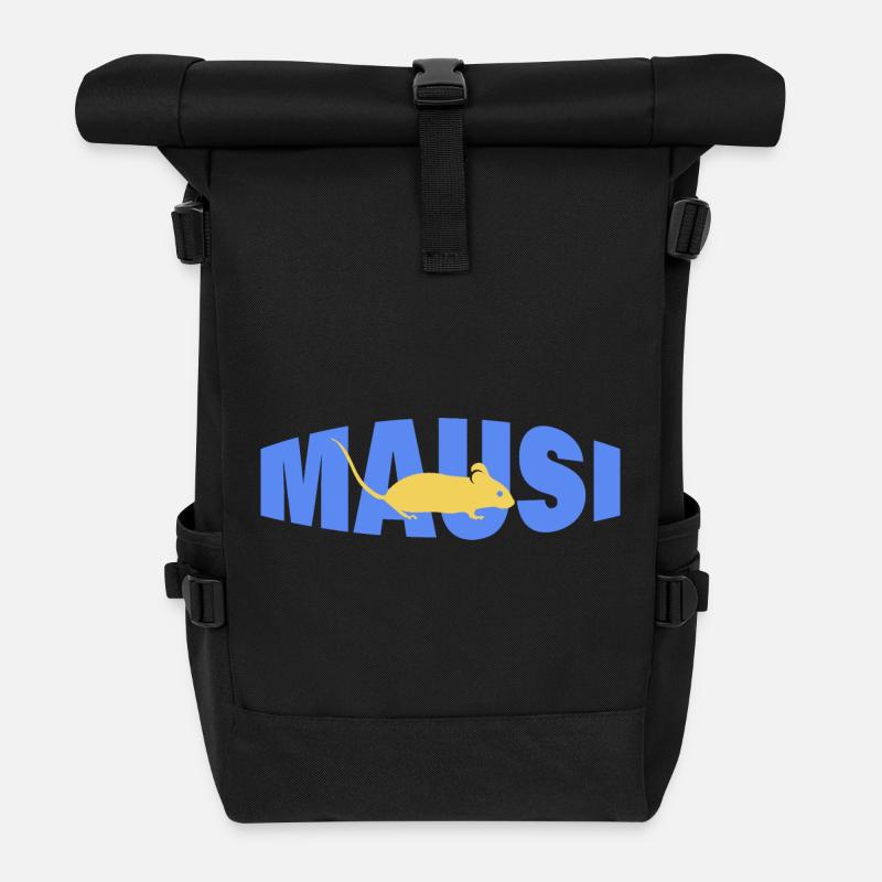 MAUSI - Rolltop Rucksack - Schwarz