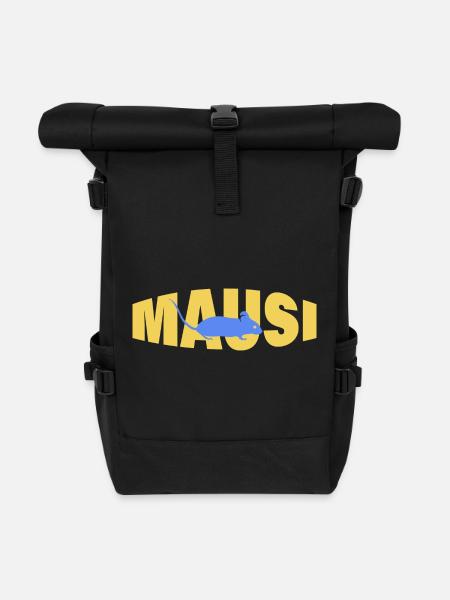 MAUSI - Rolltop Rucksack - Schwarz