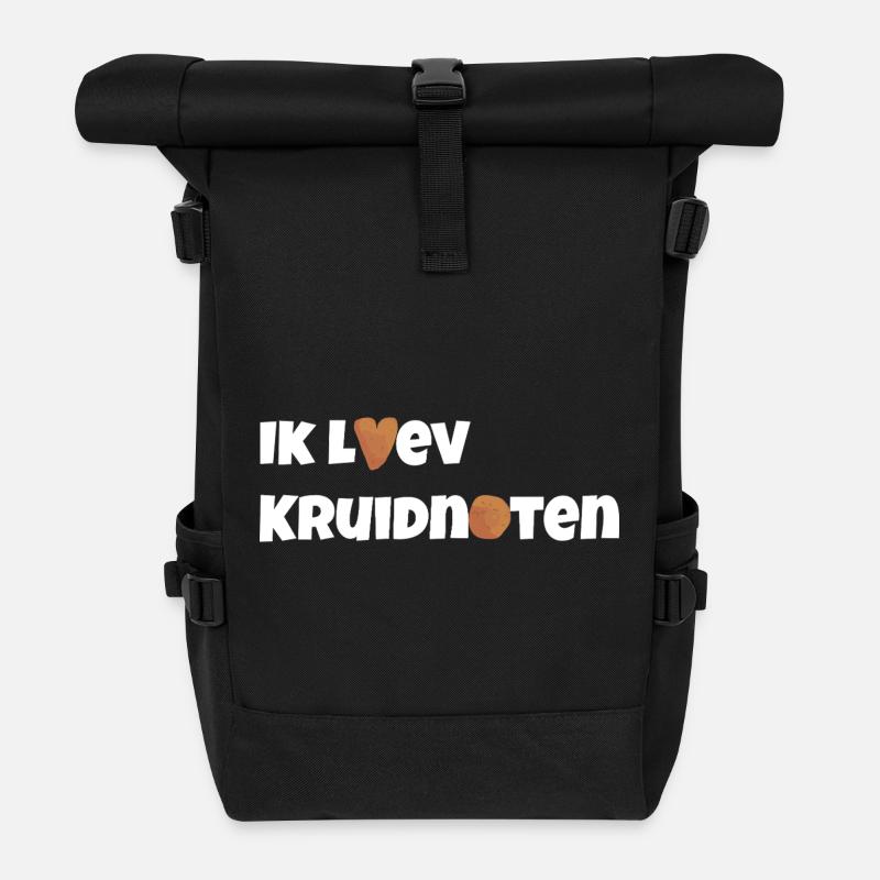 Ich liebe kruidnoten - Rolltop Rucksack - Schwarz