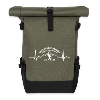 Alpenüberquerung 2026, Oberstdorf Meran, Wandern - Rolltop Rucksack - Olive/Schwarz - Vorne