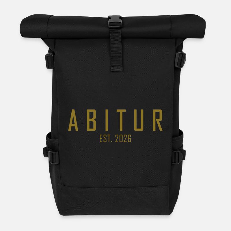 Abitur 2026 - Rolltop Rucksack - Schwarz