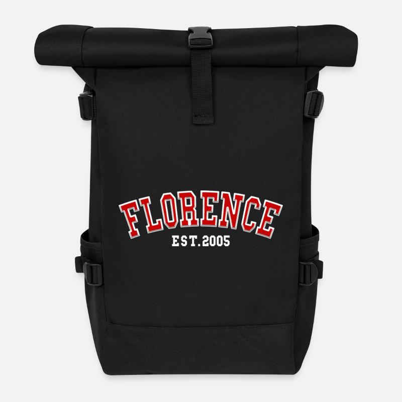 Florenz Est. 2005 - Rolltop Rucksack - Schwarz