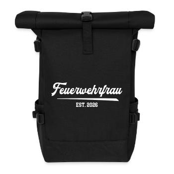 Firefighter 2026 Volunteer Fire Brigade Women FFW - Roll Top Backpack - black - Front