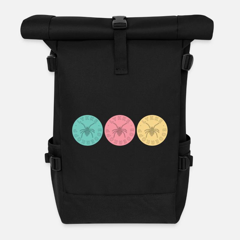 Trois vœux heureux - Sac à dos roll top - noir