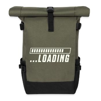 Loading Bar Loading Progress - Roll Top Backpack - olive/black - Front