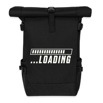 Ladebalken Loading Fortschritt - Rolltop Rucksack - Schwarz - Vorne