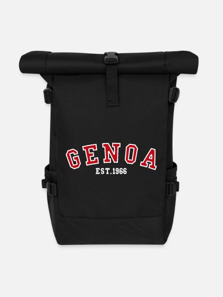 Genoa Est. 1966 - Roll Top Backpack - black