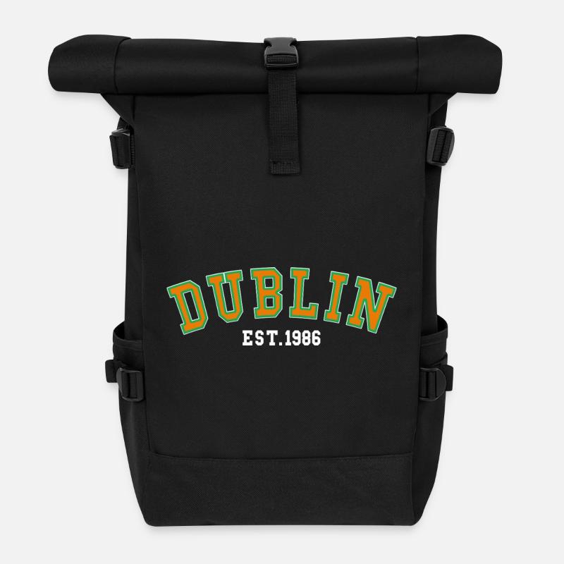 Dublin Est. 1986 - Roll Top Backpack - black