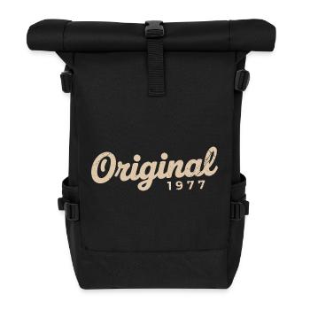Geburtstagsgeschenk 1977 | Geboren 1977 - Rolltop Rucksack - Schwarz - Vorne