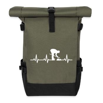 Agriculture Heart Line - Sac à dos roll top - olive/noir - Devant