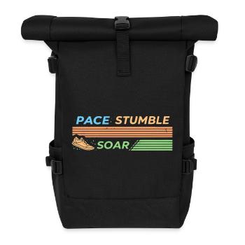 PACE STUMBLE SOAR - Roll Top Backpack - black - Front