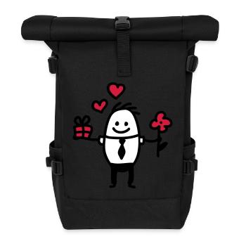 valentine - Sac à dos roll top - noir - Devant