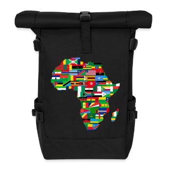 africa collection - Roll Top Backpack - black - Front