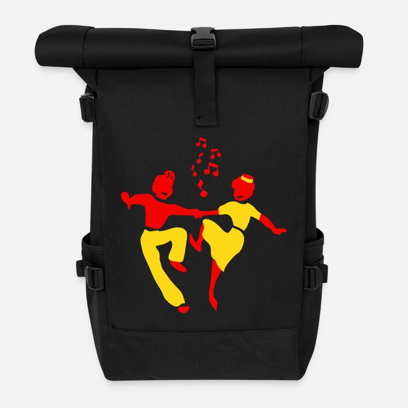Dance by Patjila - Roll Top Backpack - black
