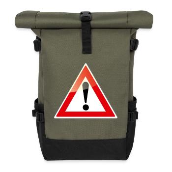 Danger - Roll Top Backpack - olive/black - Front