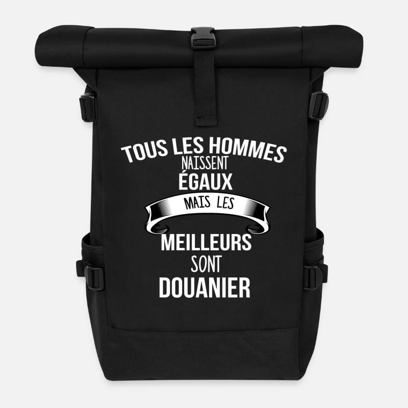 Douanier cadeau humour - Sac à dos roll top - noir