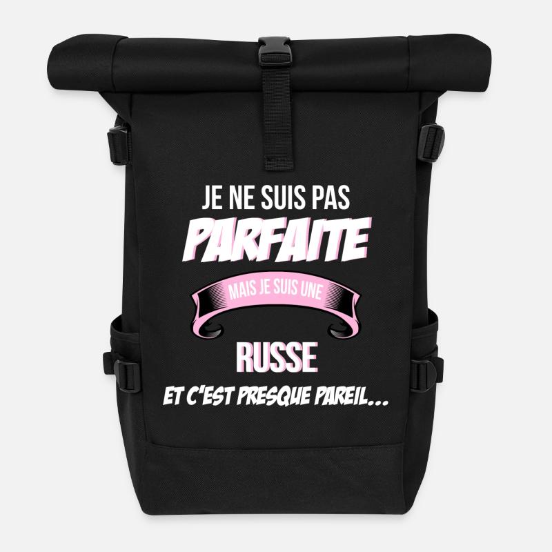 Russe cadeau humour - Sac à dos roll top - noir