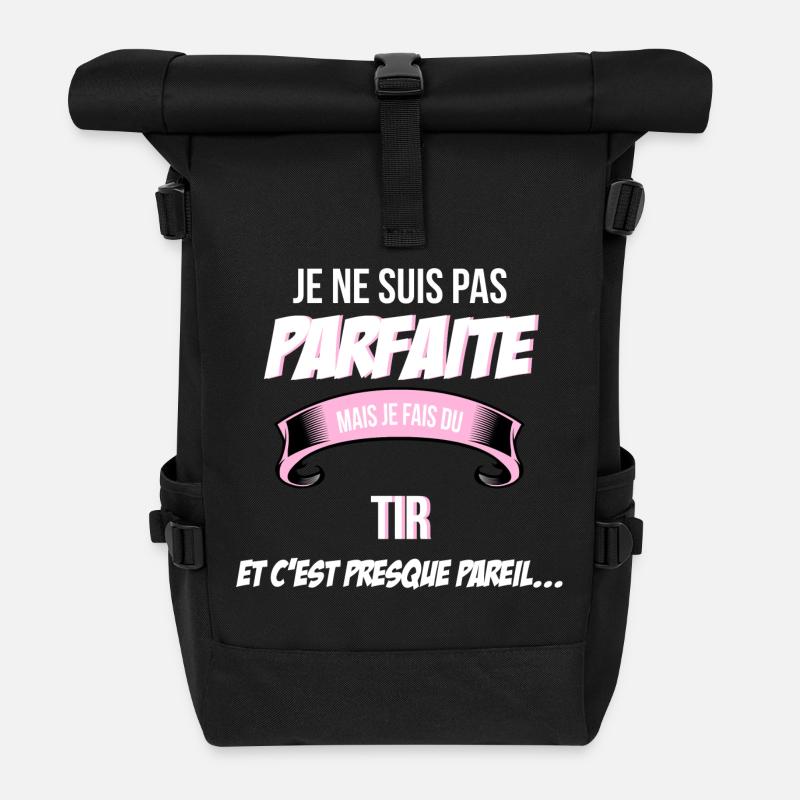 Tir cadeau humour - Sac à dos roll top - noir
