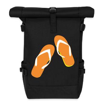 beach strand summer sommer vacation urlaub301 - Rolltop Rucksack - Schwarz - Vorne