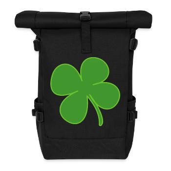 trèfle chance trèfle à quatre feuilles chance clover21 - Sac à dos roll top - noir - Devant