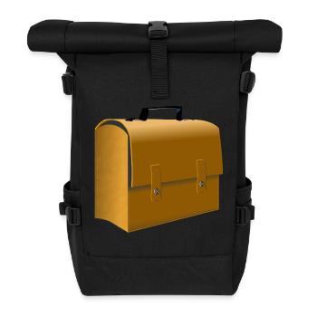 backpack suitcase backpack bag briefcase110 - Roll Top Backpack - black - Front