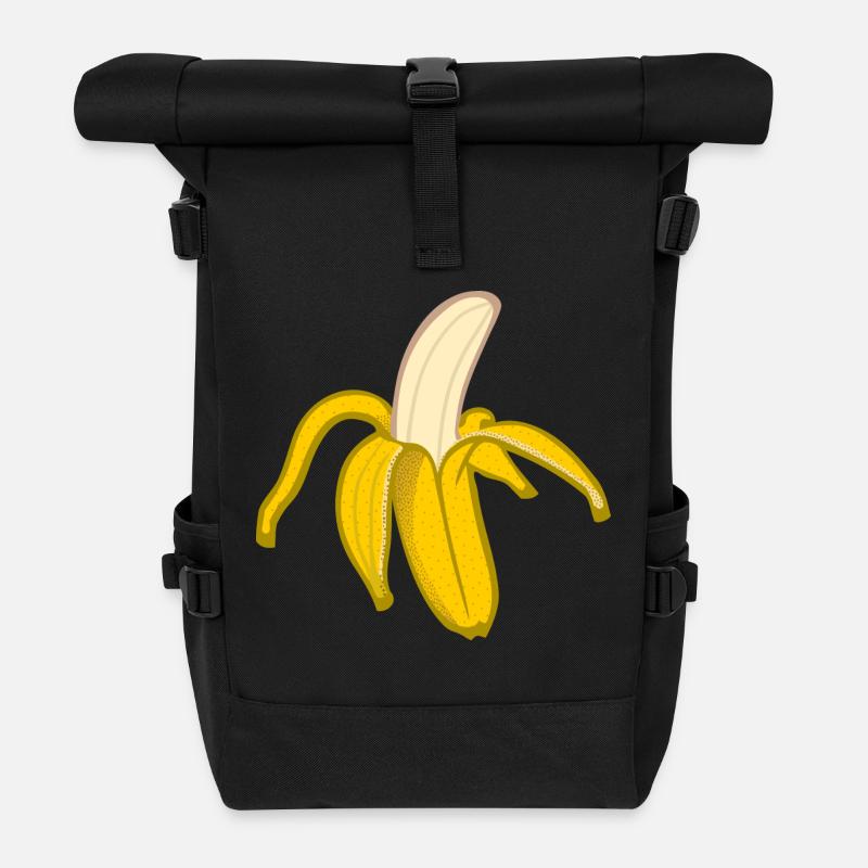 Geschälte Banane! - Rolltop Rucksack - Schwarz