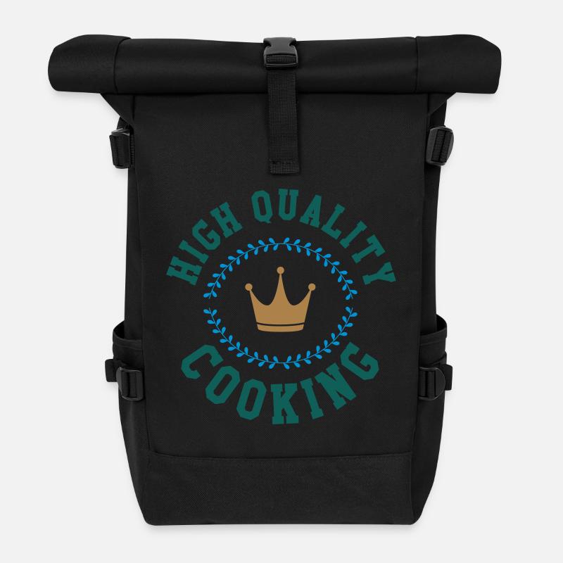Cooking - Roll Top Backpack - black