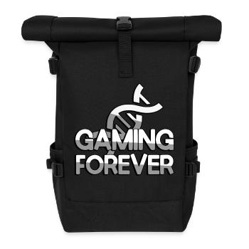 GAMING FOREVER + DNA - Gaming - Roll Top Backpack - black - Front