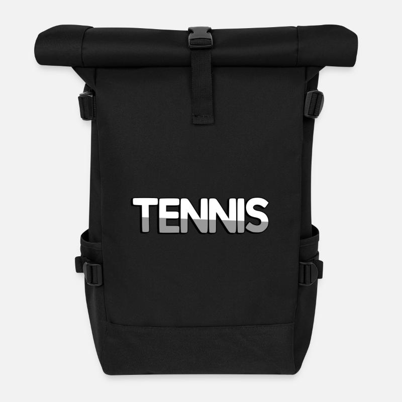 TENNIS - Sport - Rolltop Rucksack - Schwarz