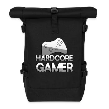 HARDCORE GAMER + Controller - Gaming - Rolltop Rucksack - Schwarz - Vorne