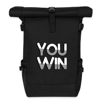 YOU WIN - Gaming - Roll Top Backpack - black - Front