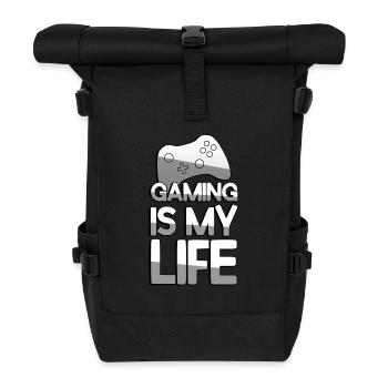 GAMING IS MY LIFE + Controller - Gaming - Roll Top Backpack - black - Front
