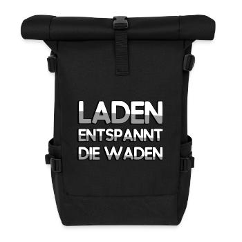 LADEN ENTSPANNT DIE WADEN - E-Bike - Rolltop Rucksack - Schwarz - Vorne