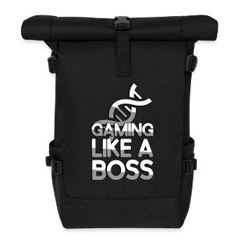 GAMING LIKE A BOSS + DNA - Gaming - Roll Top Backpack - black - Front