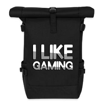 I LIKE GAMING - Gaming - Roll Top Backpack - black - Front