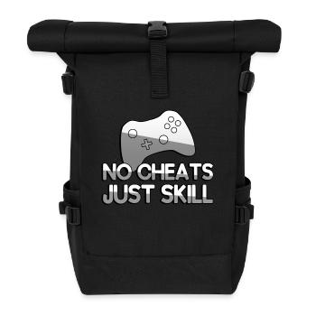 NO CHEATS JUST SKILL + Controller - Gaming - Roll Top Backpack - black - Front