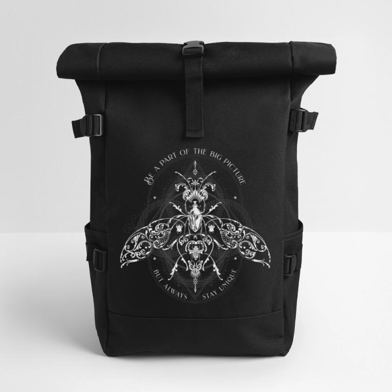 Insects Psychedelic Bug Pattern Roll Top Backpack