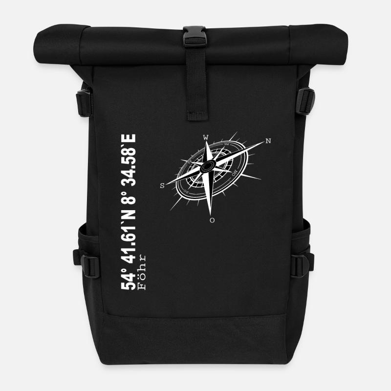 Föhr - Rolltop Rucksack - Schwarz