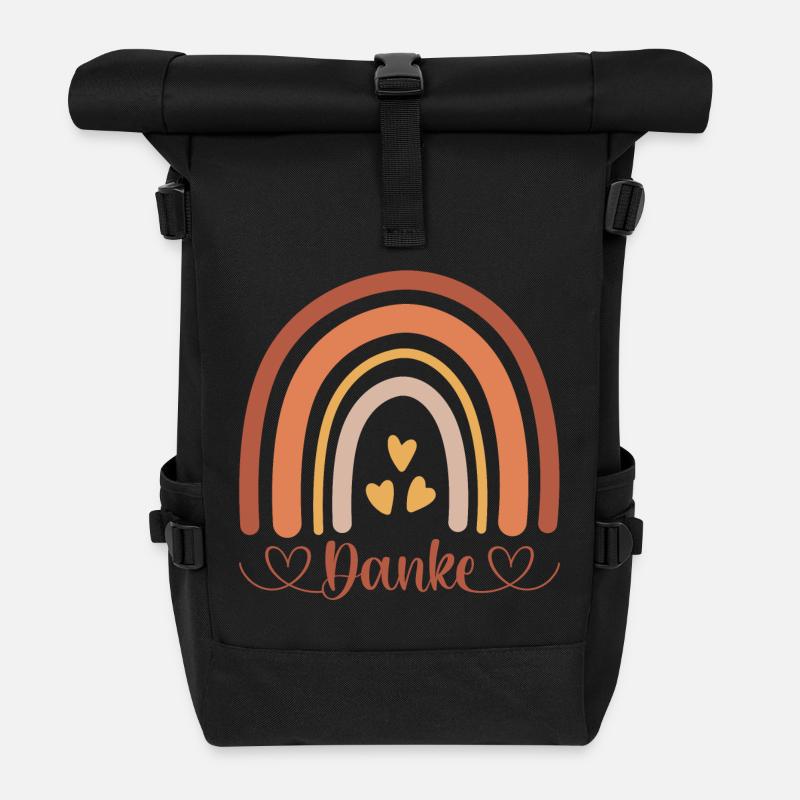Danke  - Rolltop Rucksack - Schwarz