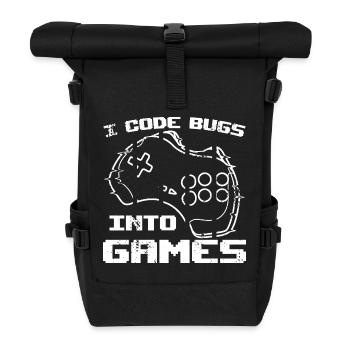 Ich programmiere Bugs in Videospiele - Rolltop Rucksack - Schwarz - Vorne