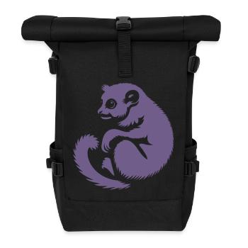 Loris Slowlori Silhouette Säugetier - Rolltop Rucksack - Schwarz - Vorne