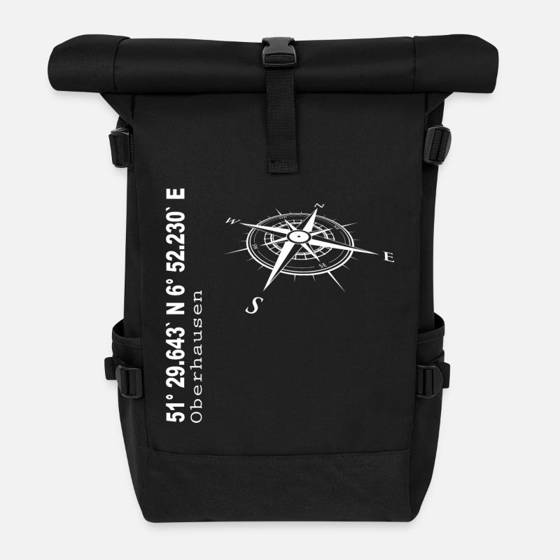 Koordinaten Oberhausen - Rolltop Rucksack - Schwarz