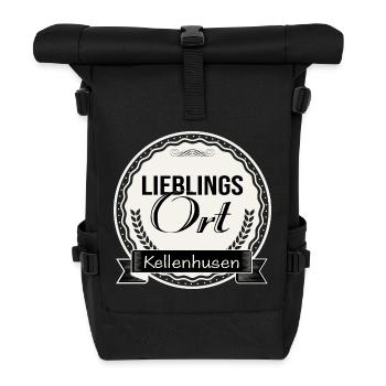 Lieblingsort Kellenhusen - Rolltop Rucksack - Schwarz - Vorne