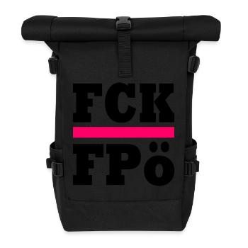 Fck fpö - Rolltop Rucksack - Schwarz - Vorne
