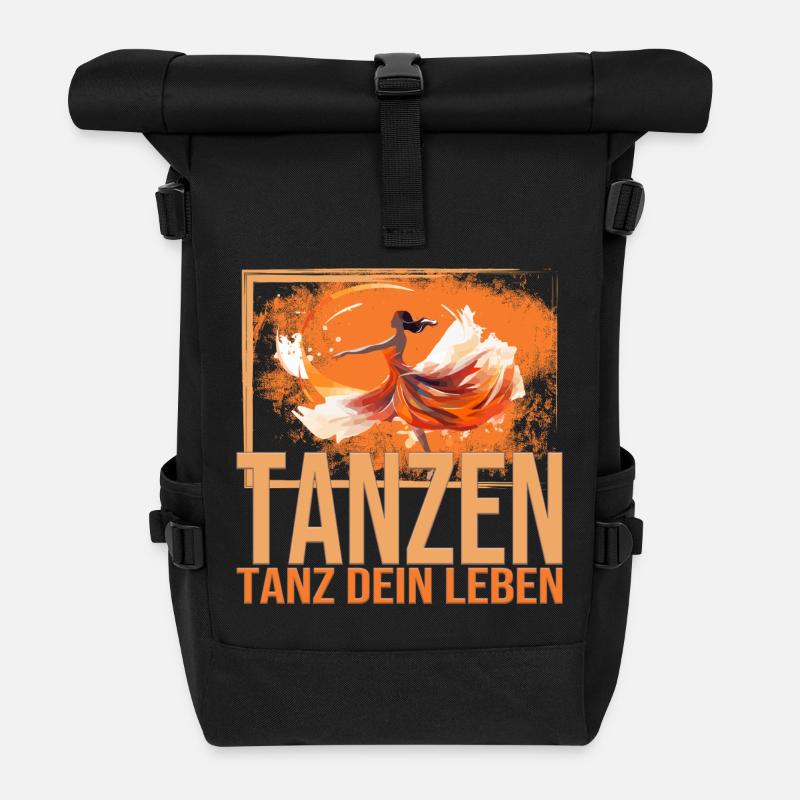 Tanz dein Leben - Rolltop Rucksack - Schwarz